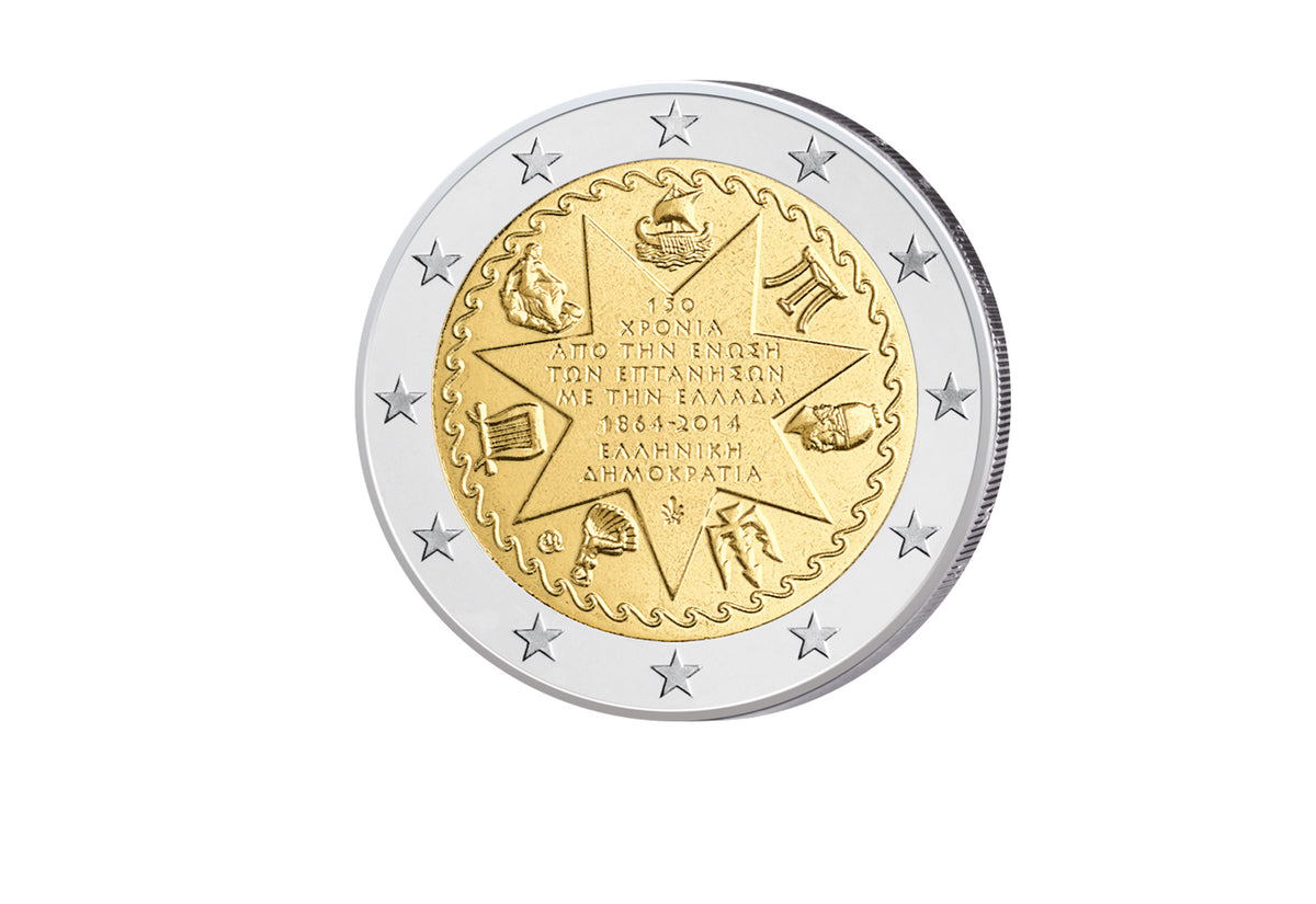2 Euro 2014 Grèce 150e anniversaire de l'union avec les îles Ioniennes bfr.