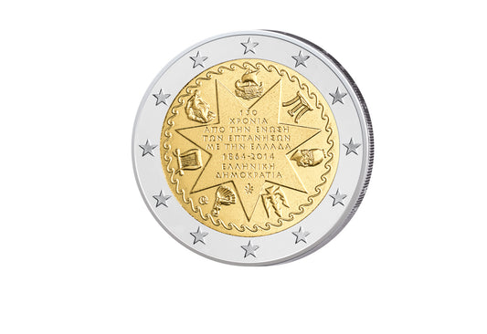 2 Euro 2014 Grèce 150e anniversaire de l'union avec les îles Ioniennes bfr.
