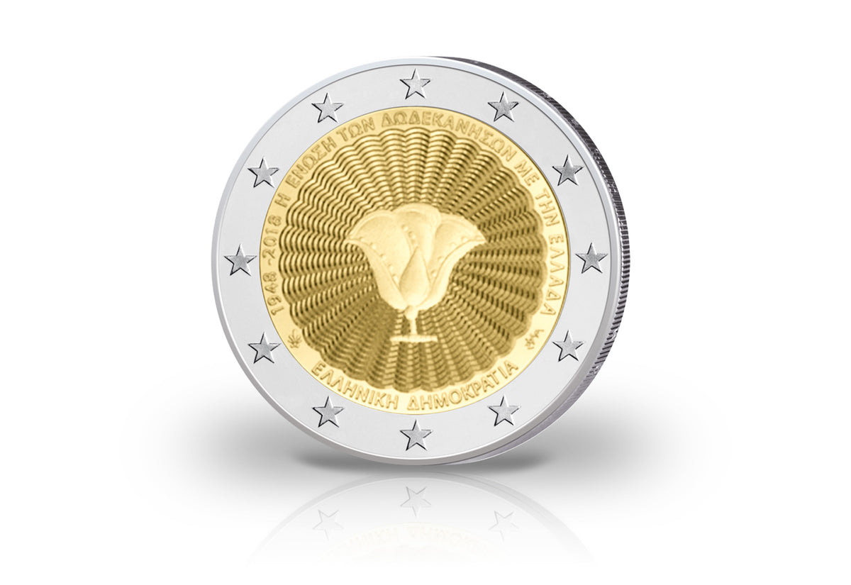 2 Euro 2018 Grèce 70e anniversaire de l'union du Dodécanèse avec la Grèce