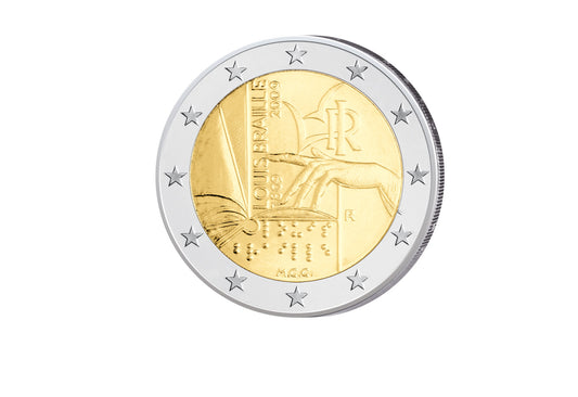 2 Euro 2009 Italie 200e anniversaire de Louis Braille bfr.