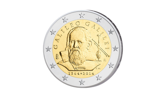 2 Euro 2014 Italie 450e anniversaire de Galilée