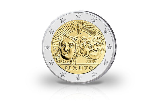 2 Euro 2016 Italie 2200e anniversaire de la mort de Titus Plautus
