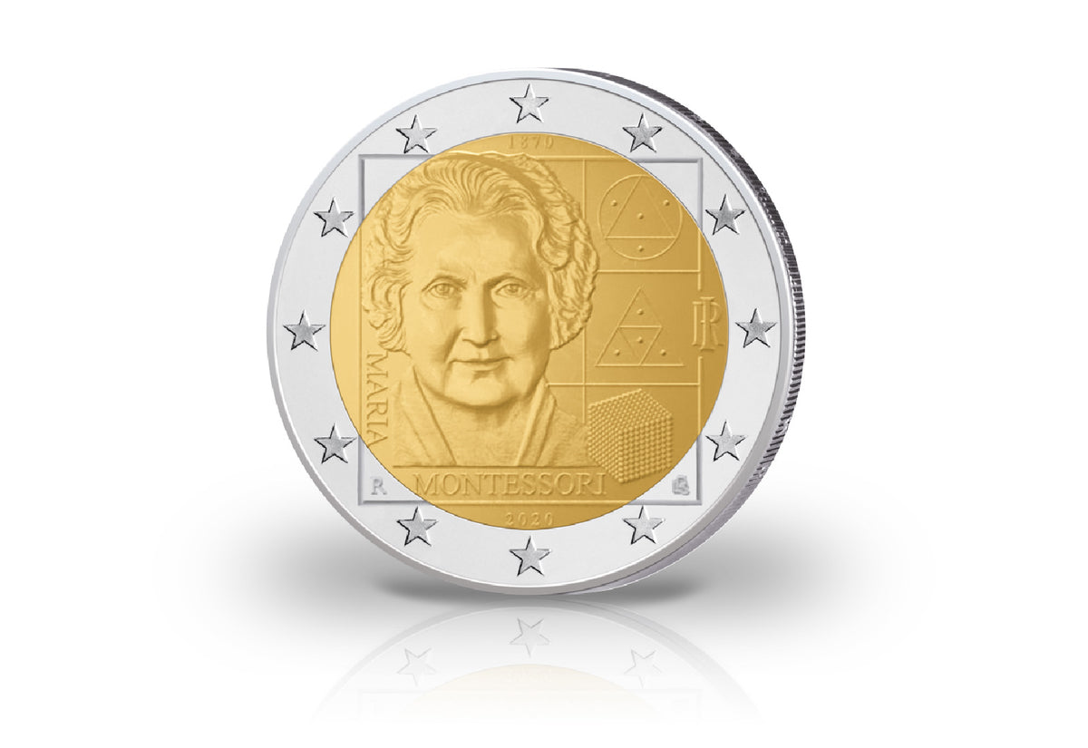 2 euros 2020 Italie 150e anniversaire de Maria Montessori
