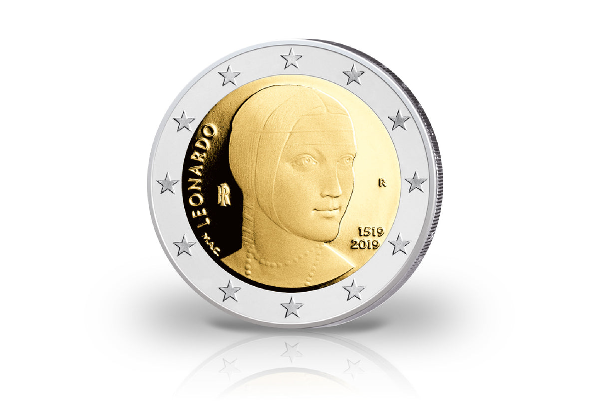 2 Euro 2019 Italie 500e anniversaire de la mort de Léonard de Vinci