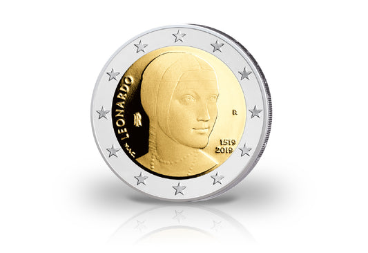 2 Euro 2019 Italie 500e anniversaire de la mort de Léonard de Vinci