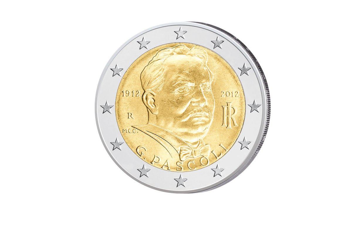 2 Euro 2012 Italie 100ème anniversaire de la mort de Giovanni Pascoli
