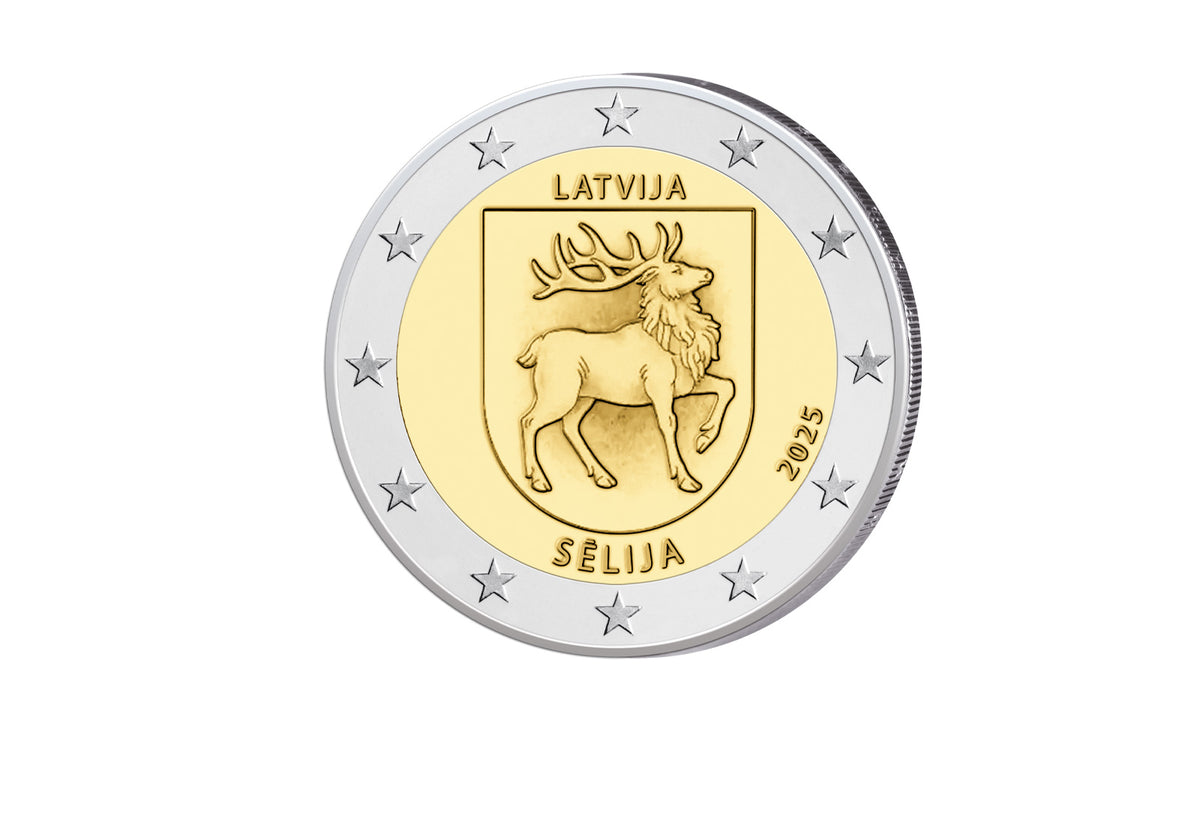 2 Euro Lettonie 2025 Armoiries de la région de Selija bfr.