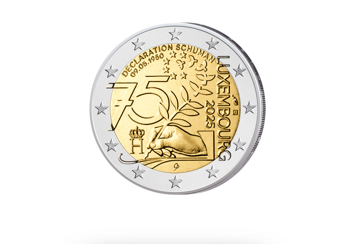 2 euros 2025 Luxembourg 75e anniversaire de la déclaration de Schumann