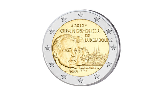 2 euros 2012 Luxembourg 100e anniversaire de la mort du Grand-Duc Guillaume IV.