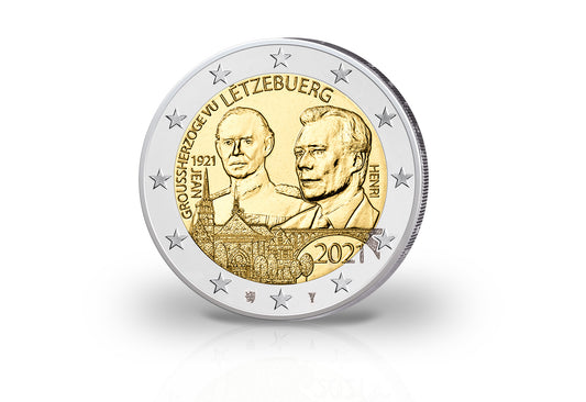 2 euros 2021 Luxembourg 100e anniversaire du Grand-Duc Jean