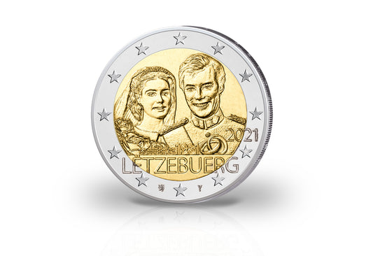 2 Euro 2021 Luxembourg 40ème anniversaire de mariage Grand-Duc Henri