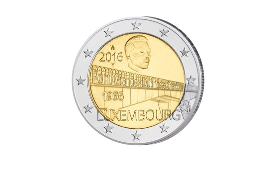 2 euros 2016 Luxembourg 50e anniversaire du pont de la Grande-Duchesse Charlotte