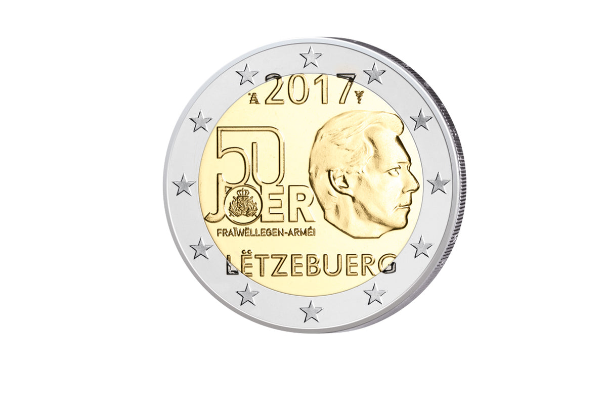 2 euros 2017 Luxembourg 50 ans de service militaire volontaire