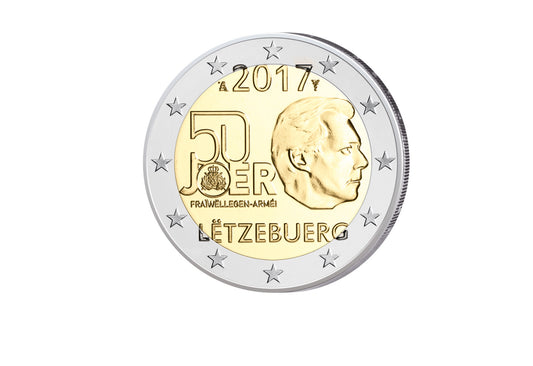 2 euros 2017 Luxembourg 50 ans de service militaire volontaire