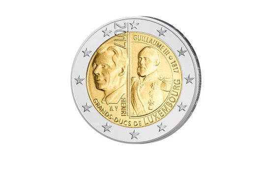 2 euros 2017 Luxembourg 200e anniversaire du Grand-Duc Guillaume III.