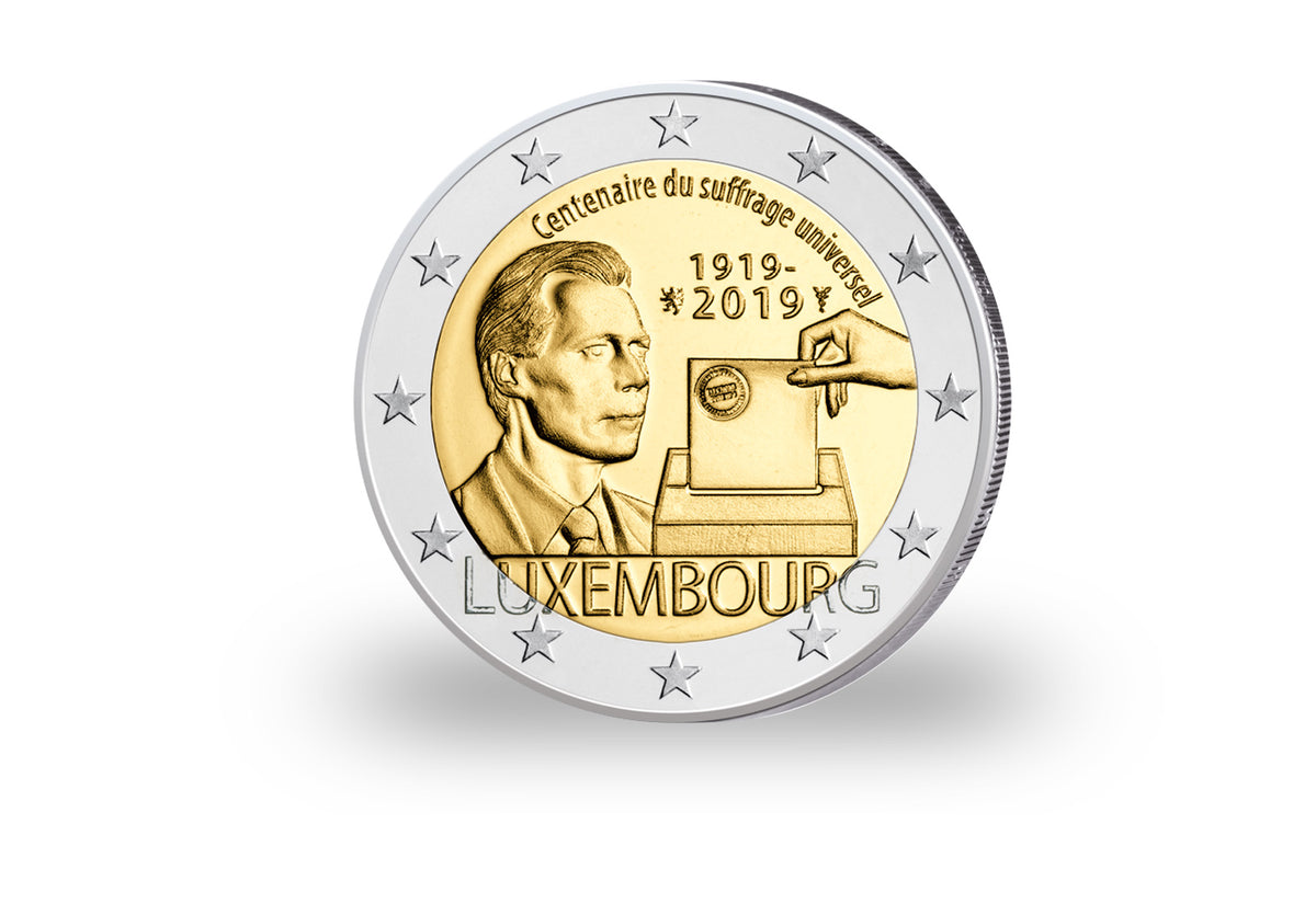 2 euros 2019 Luxembourg 100 ans de suffrage universel