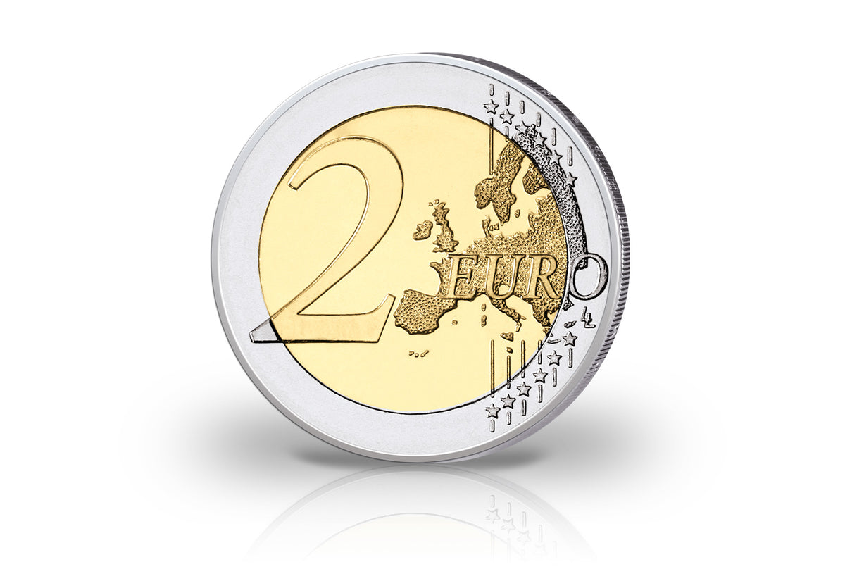 Coffret de pièces luxembourgeoises 2022 commémorant le mariage de Stéphanie Guillaume, comprenant une pièce de 2 euros