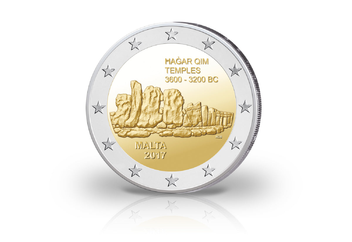 2 Euros 2017 Malte commémorative Hagar Qim