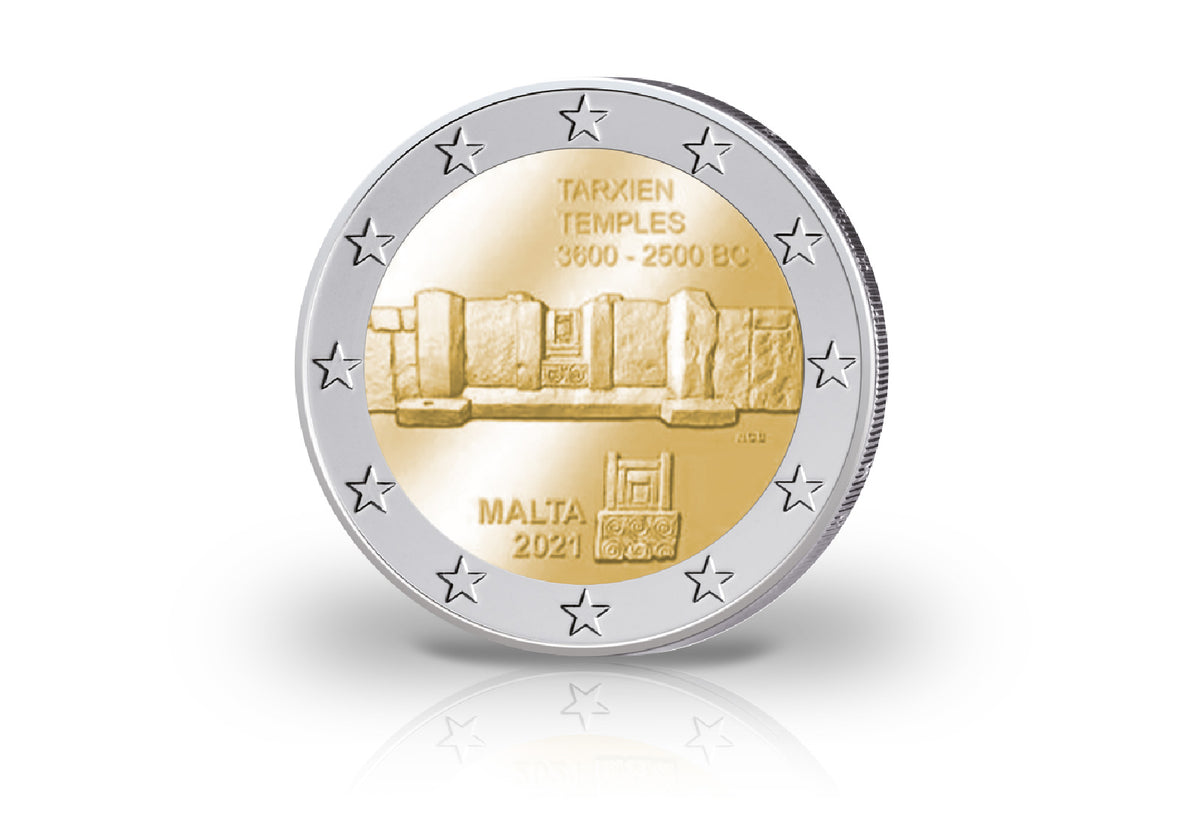 2 euros 2021 Malte Temple de Traxien