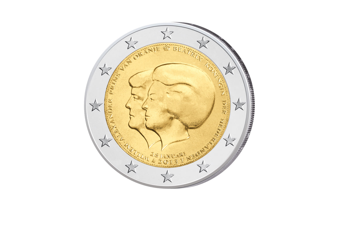 2 Euro 2013 Pays-Bas Changement de trône Double portrait bfr.