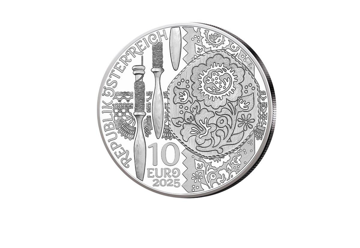 Pièce de 10 Euro Argent 2025 Autriche Robe Dirndl - Lin hgh