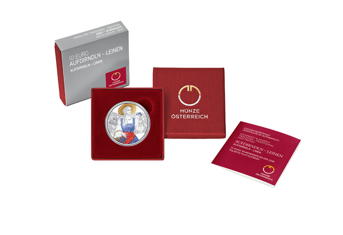 Pièce de 10 Euros Argent 2025 Autriche Dirndl - Proof Lin
