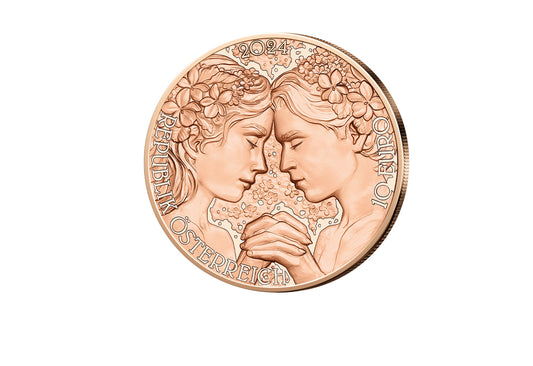 Pièce de 10 euros en cuivre 2024 Autriche Violet bfr.