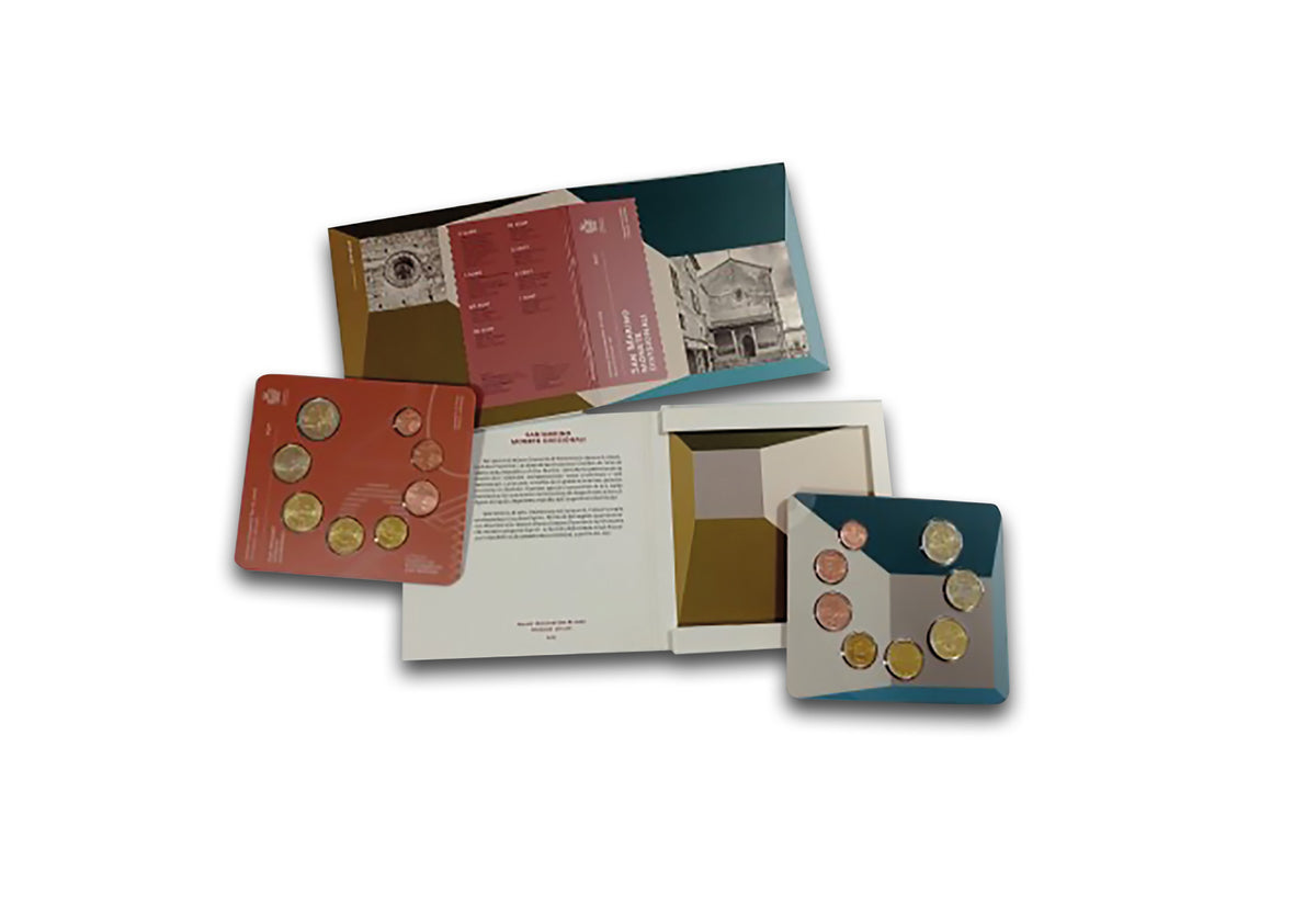 Coffret de pièces de monnaie de Saint-Marin 2021 sous blister