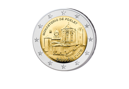 2 Euro 2026 Espagne Monastère de Poblet