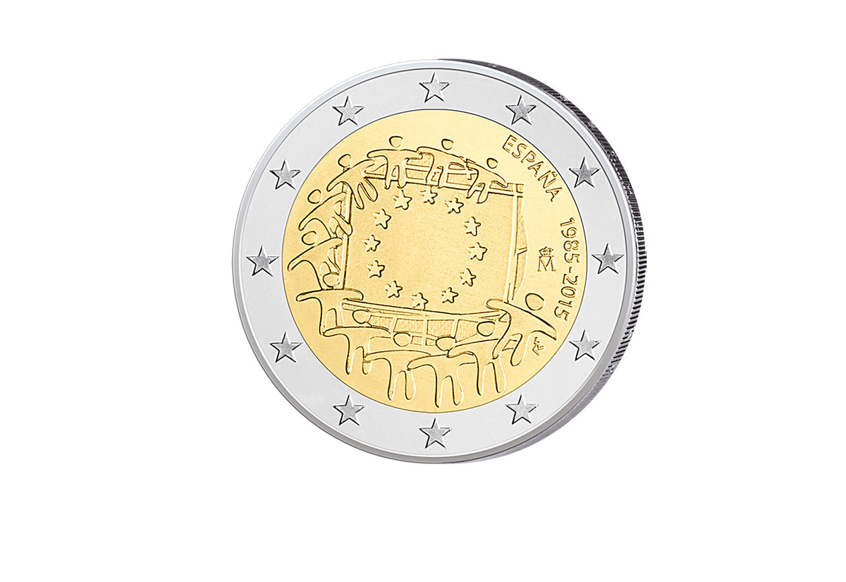 2 Euro 2015 Espagne 30 ans du drapeau européen