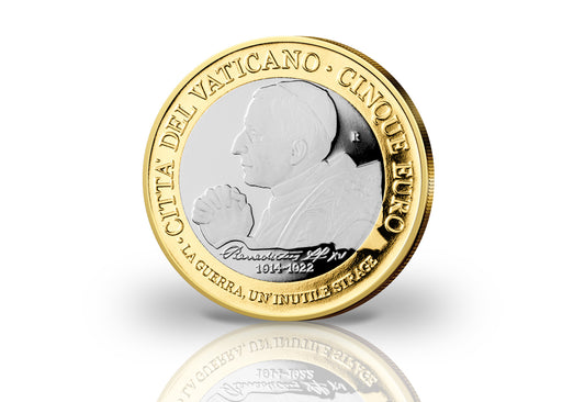 5 euros 2022 Vatican 100e anniversaire de la mort du pape Benoît XV PP