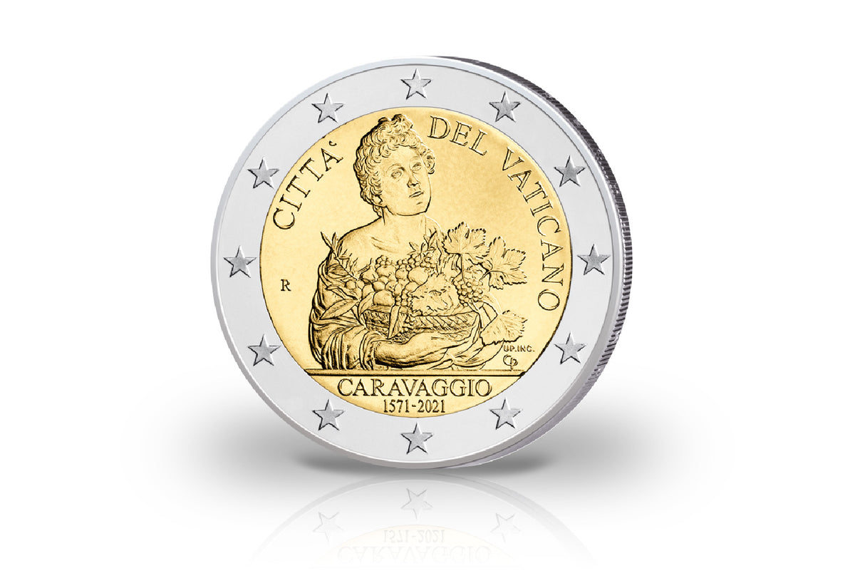2 euros 2021 Vatican 450e anniversaire du Caravage PP en étui