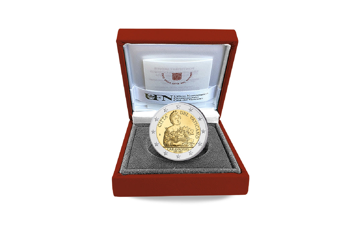 2 euros 2021 Vatican 450e anniversaire du Caravage PP en étui